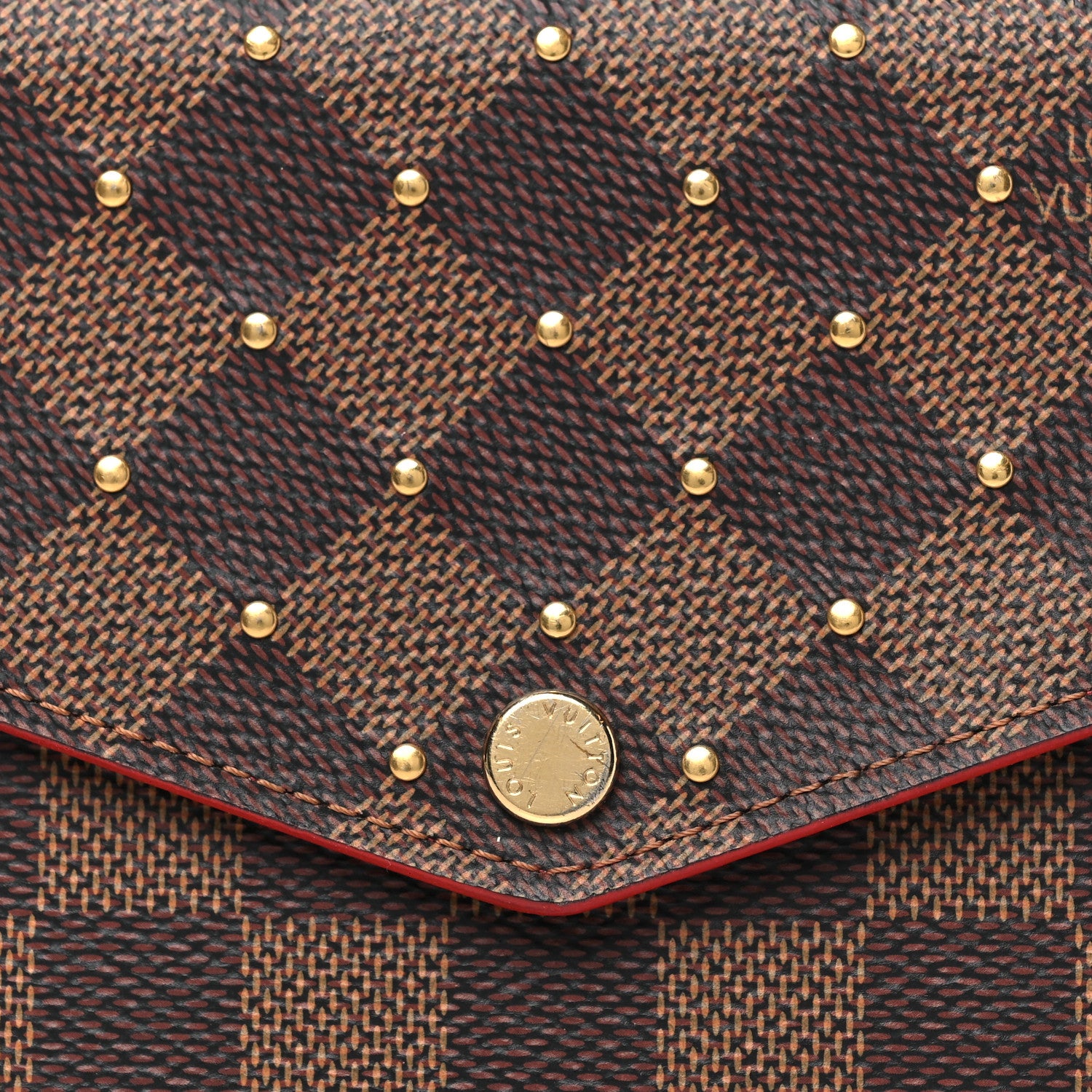 Louis Vuitton Damier Ebene Studded Sarah Wallet NM Cherry 7 of 7
