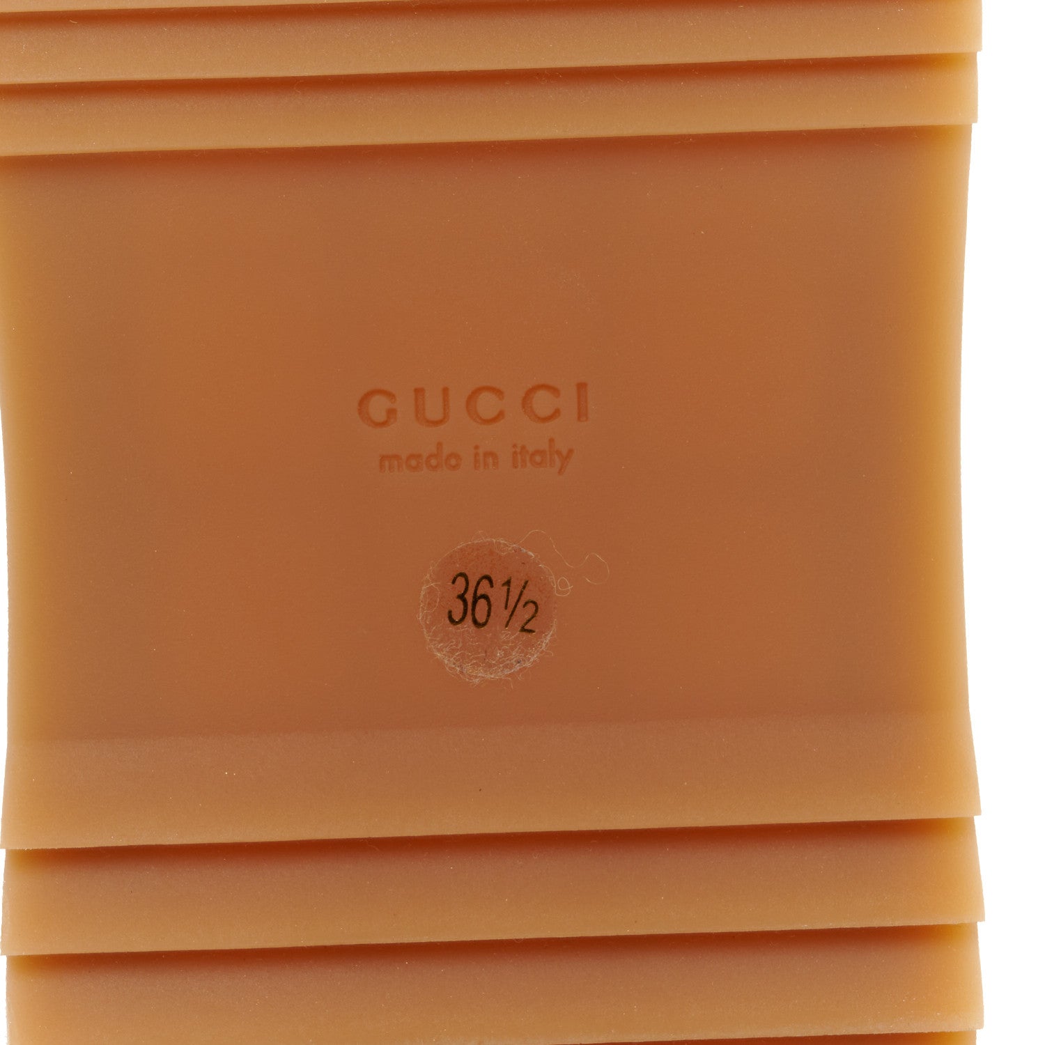 Gucci Monogram Maxi GG Angelina Platform 55mm Slide Sandals 36.5 Camel Ebony 8 of 10