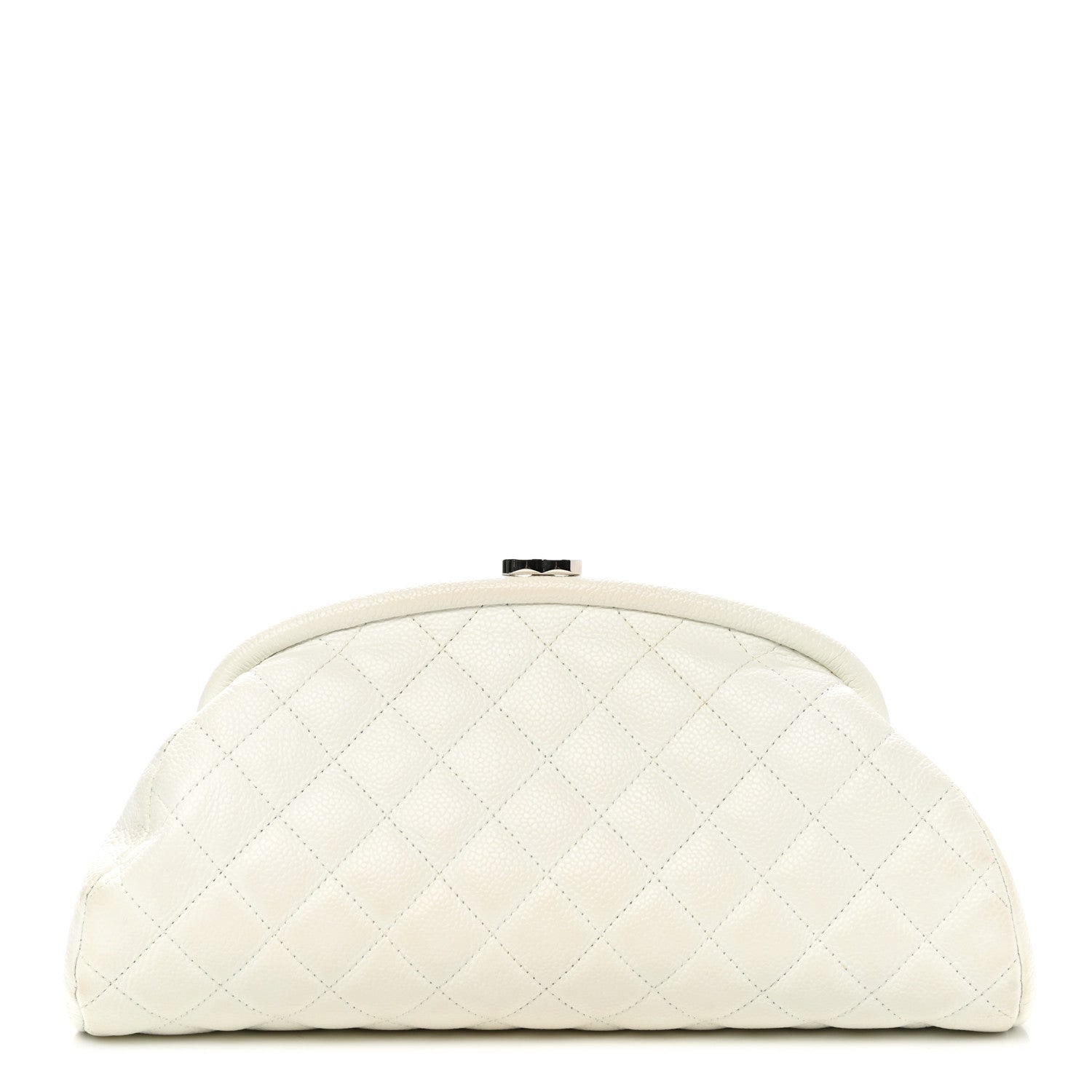 Chanel Caviar Quilted Timeless Clutch White 1 of 10