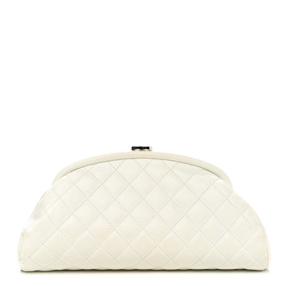 Chanel Caviar Quilted Timeless Clutch White 1 of 10