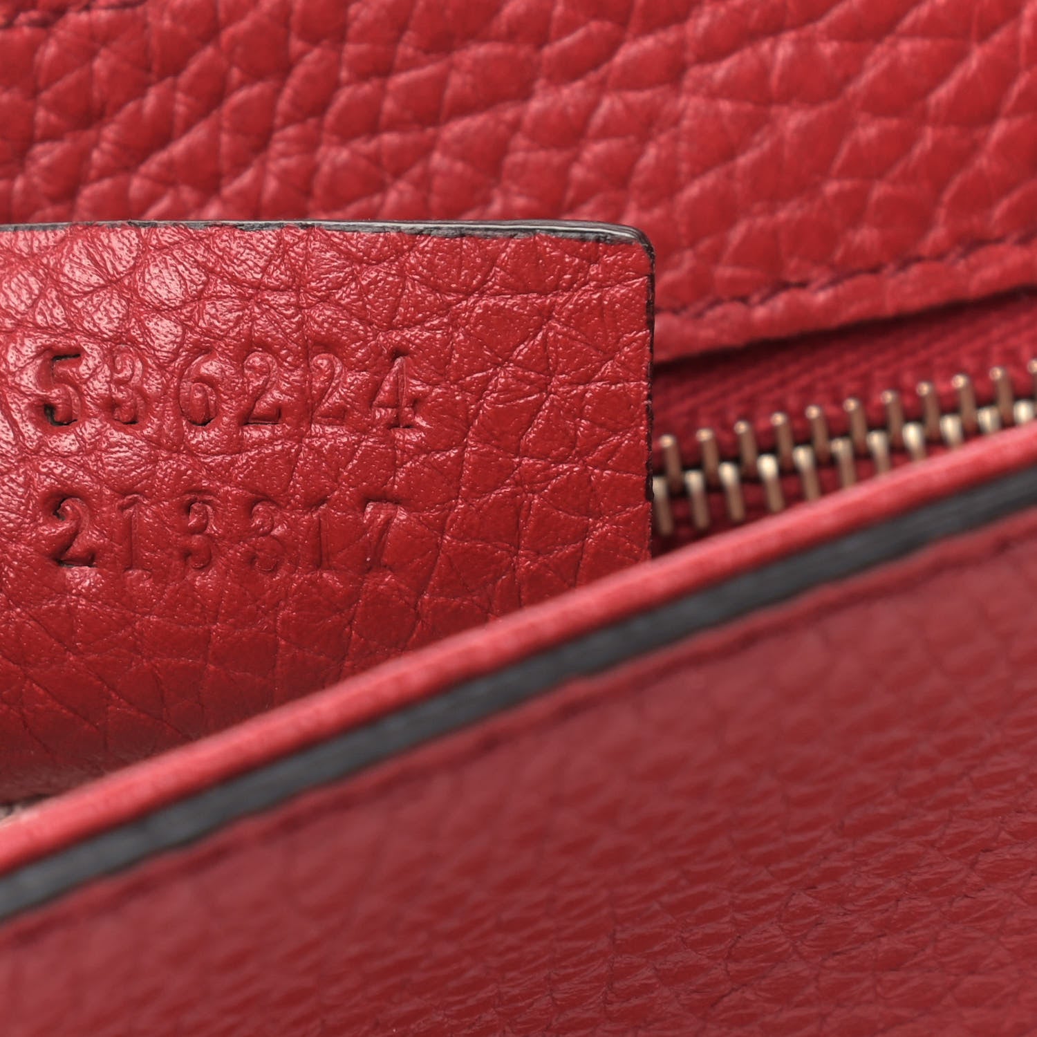 Gucci Pebbled Calfskin Medium Soho Flap Crossbody Vibrant Red 8 of 8