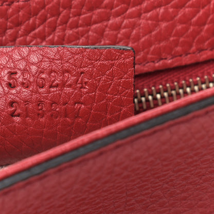 Gucci Pebbled Calfskin Medium Soho Flap Crossbody Vibrant Red 8 of 8