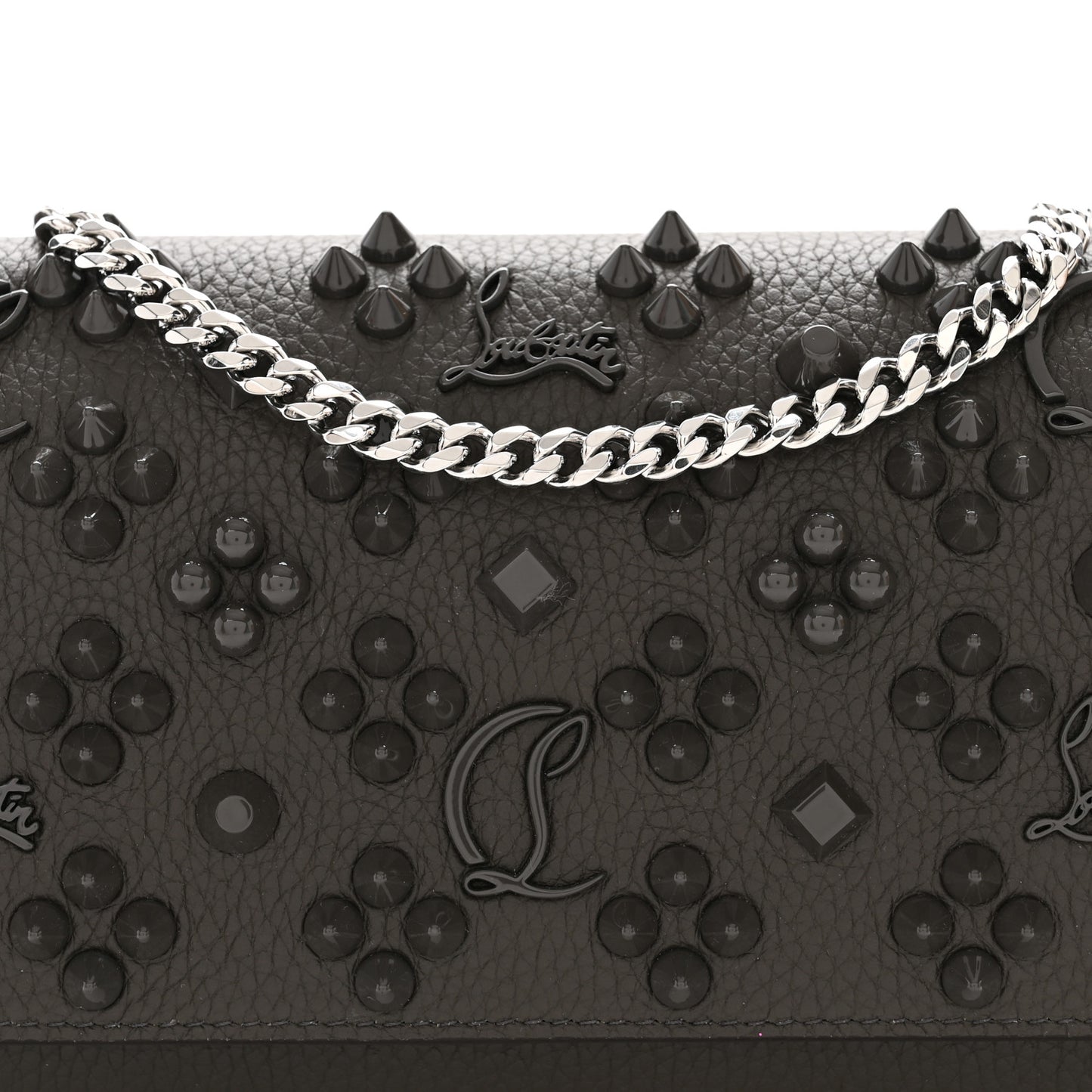 Calfskin Spikes Loubinthesky Paloma Wallet on Chain Rocket