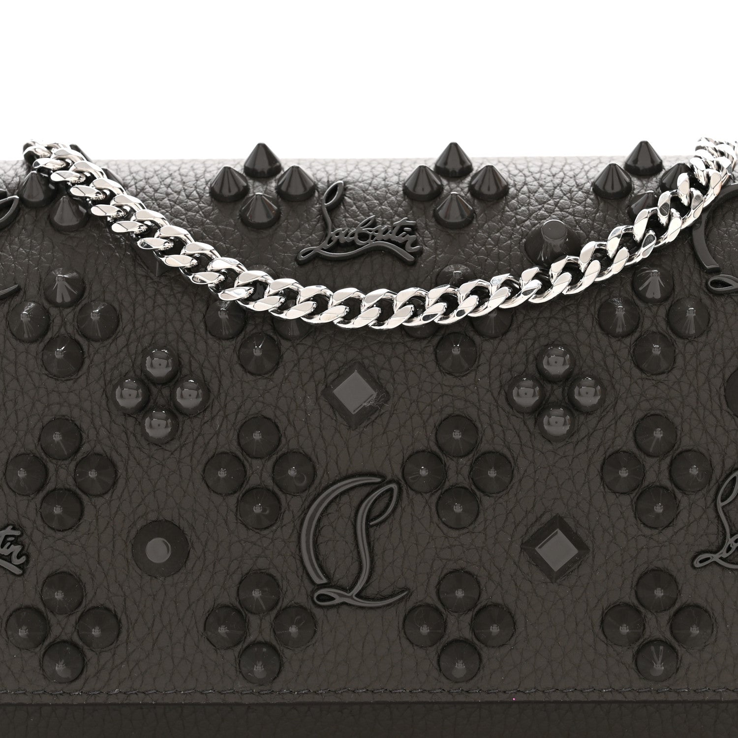 Christian Louboutin Calfskin Spikes Loubinthesky Paloma Wallet on Chain Rocket 7 of 10