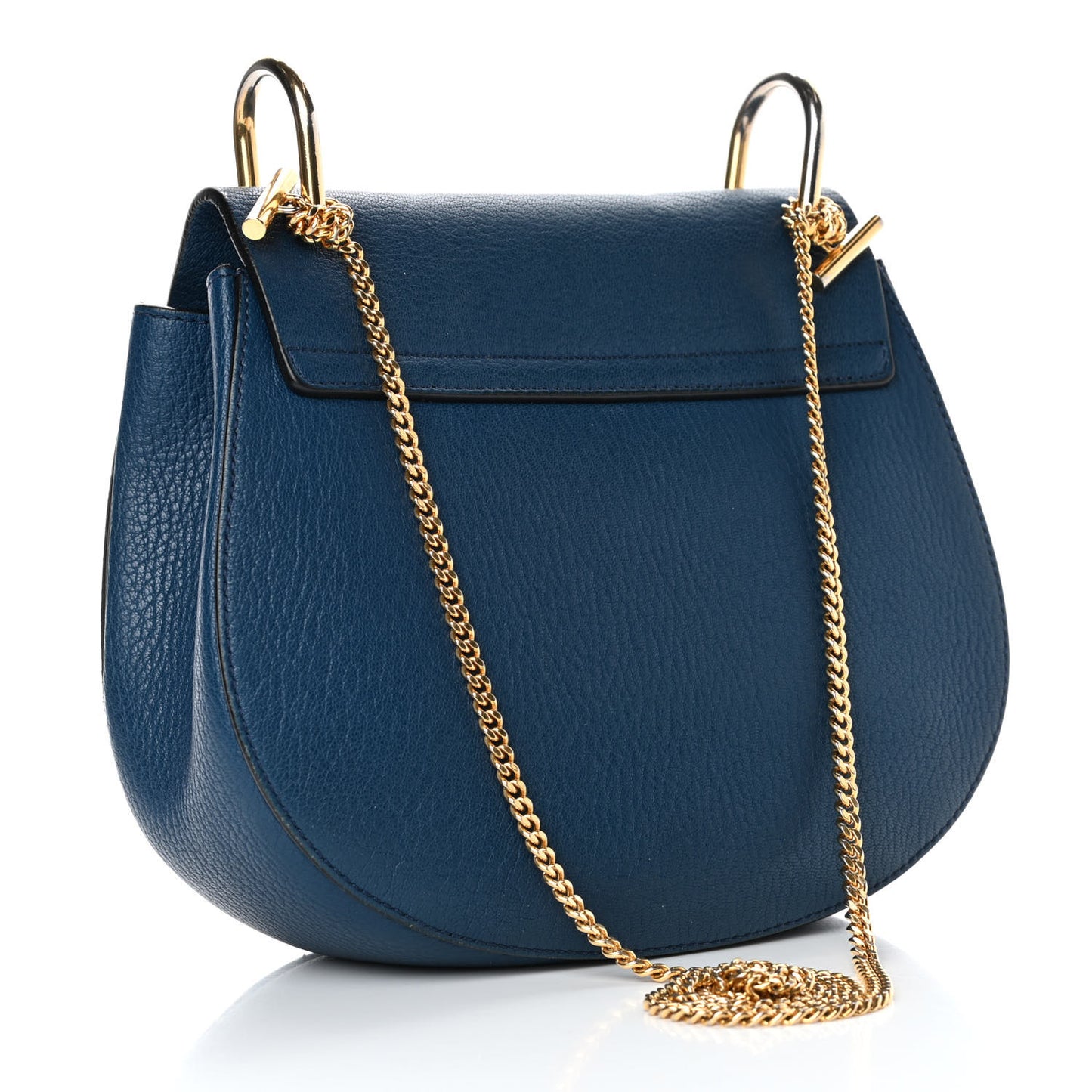 Grained Lambskin Mini Drew Shoulder Bag Factory Blue