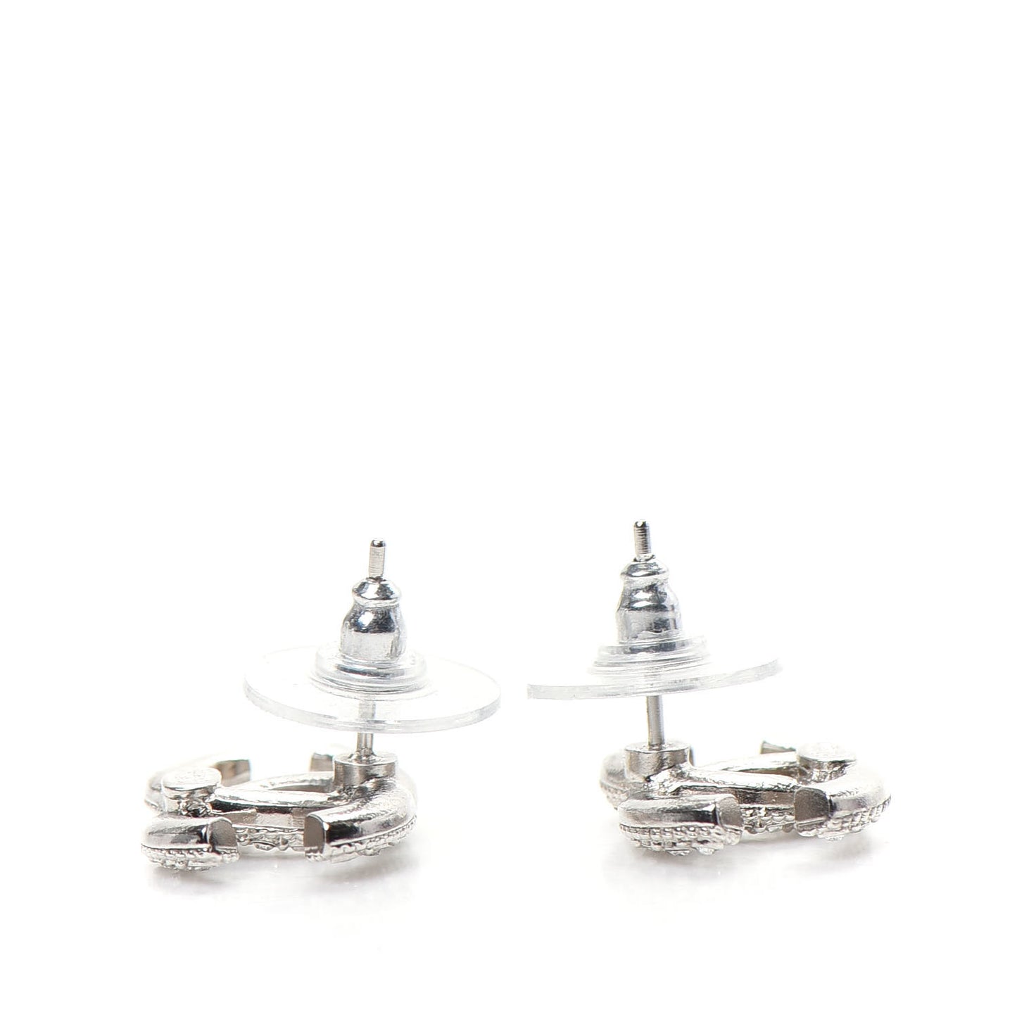 Crystal CC Earrings Silver