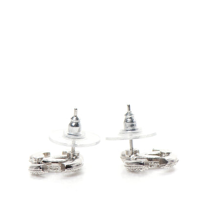 Chanel Crystal CC Earrings Silver 3 of 5