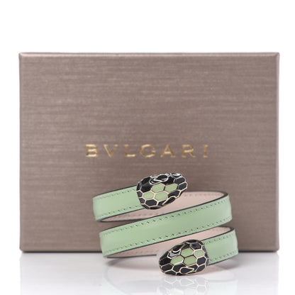 Bulgari Calfskin Serpenti Forever Double Coil Cleopatra Bracelet Green 5 of 5