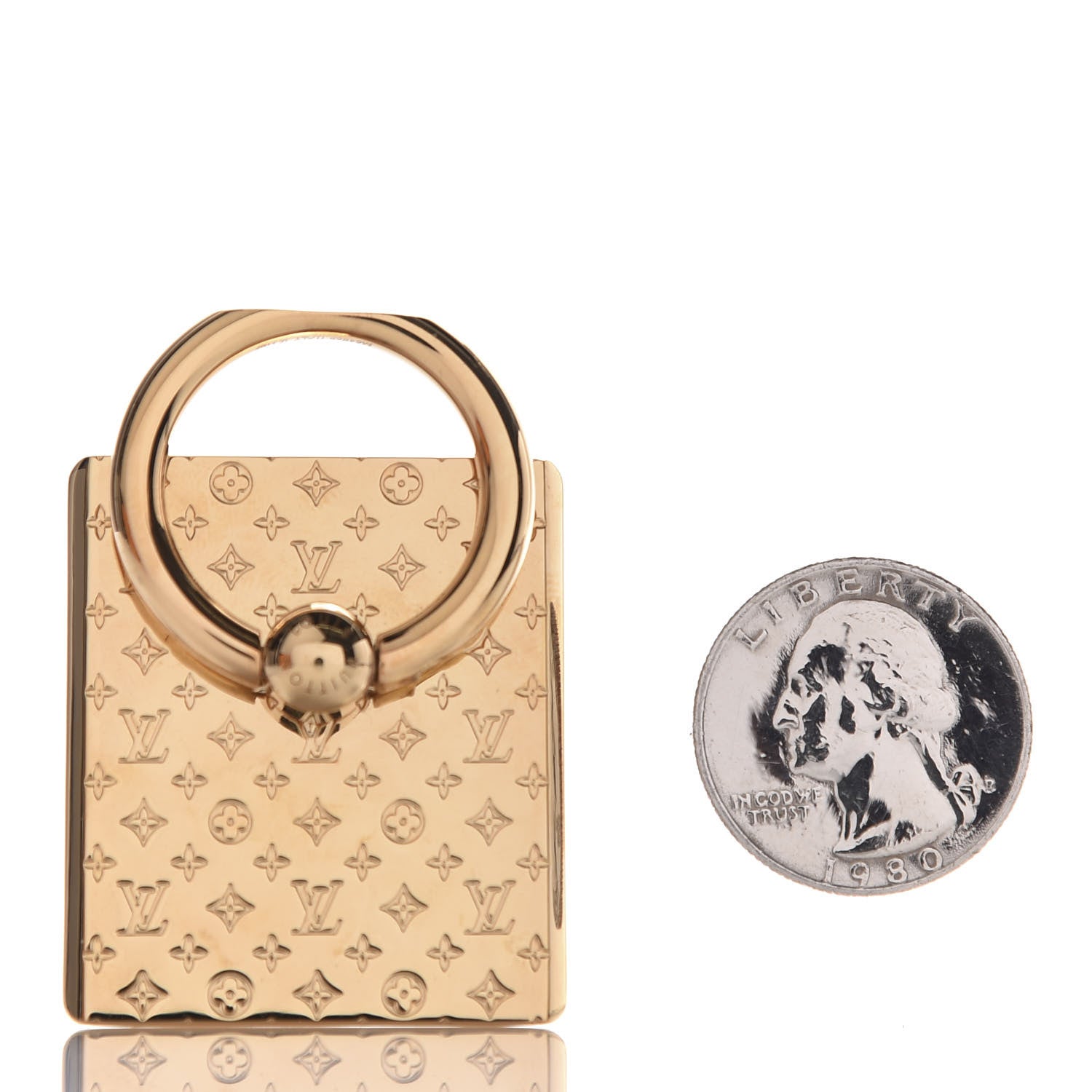 Louis Vuitton Nanogram Phone Ring Holder Gold 2 of 5