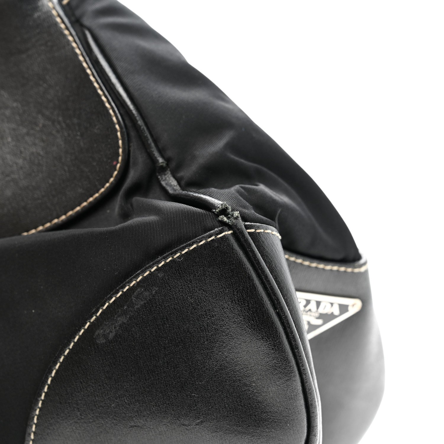 Prada Tessuto Nylon Moon Shoulder Bag Black 12 of 15