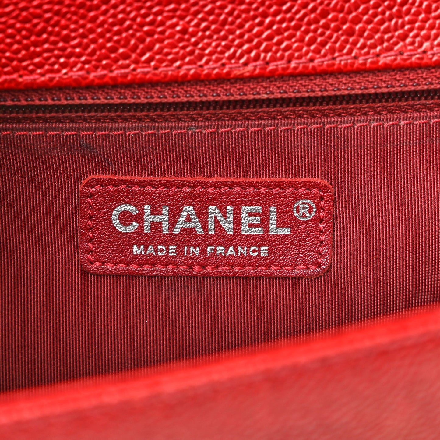 Caviar Quilted New Medium Boy Flap Dark Red