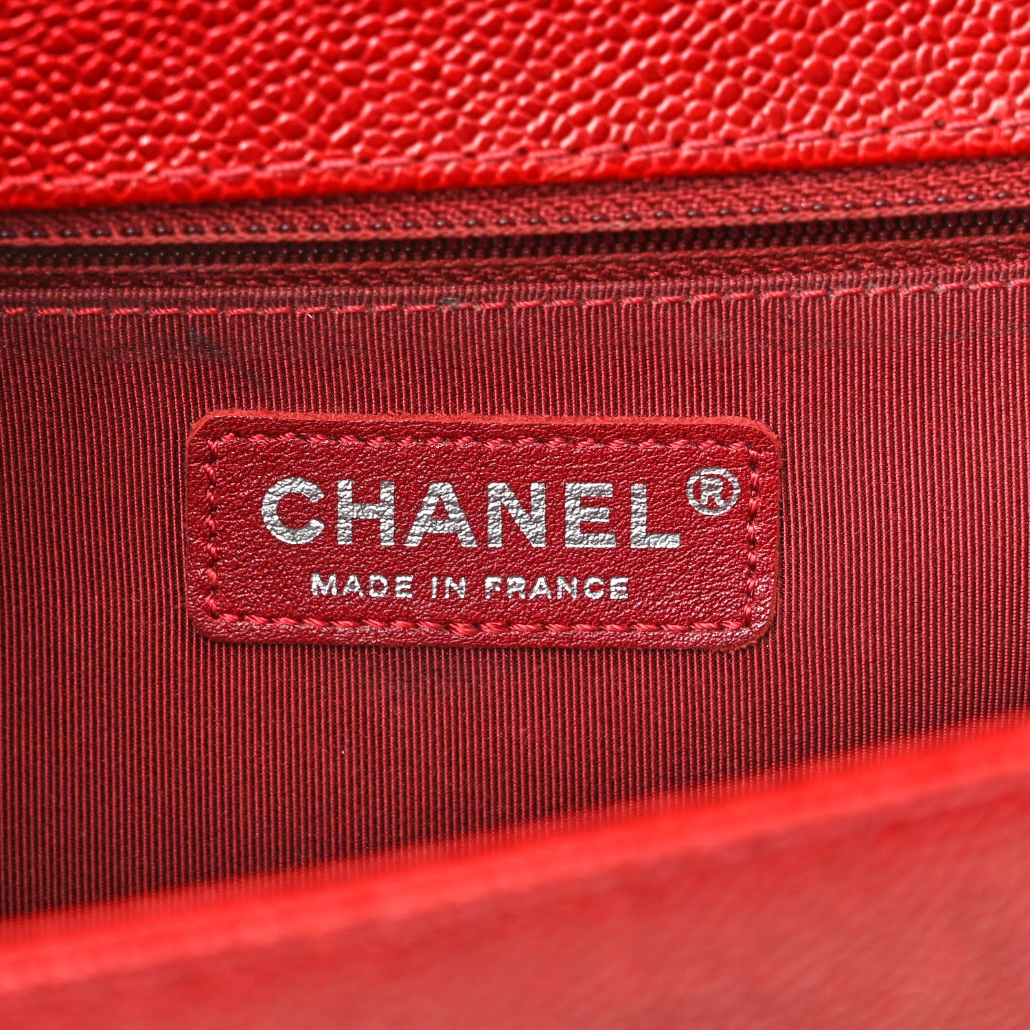 Chanel Caviar Quilted New Medium Boy Flap Dark Red 6 of 13