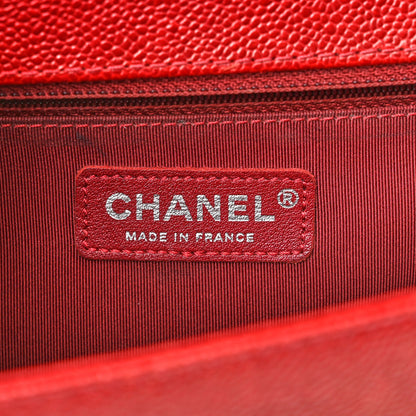 Chanel Caviar Quilted New Medium Boy Flap Dark Red 6 of 13