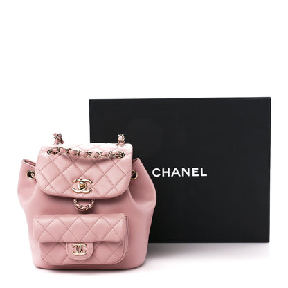 Chanel Lambskin Quilted Small Duma Drawstring Backpack Light Pink 13 of 13