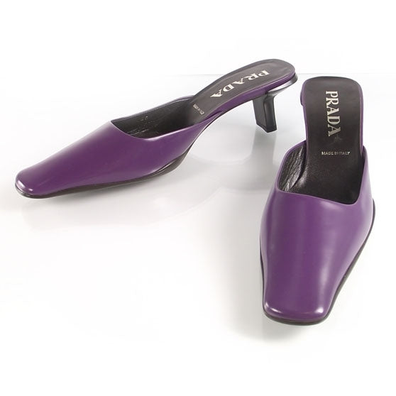 Leather Mules 38 Viola