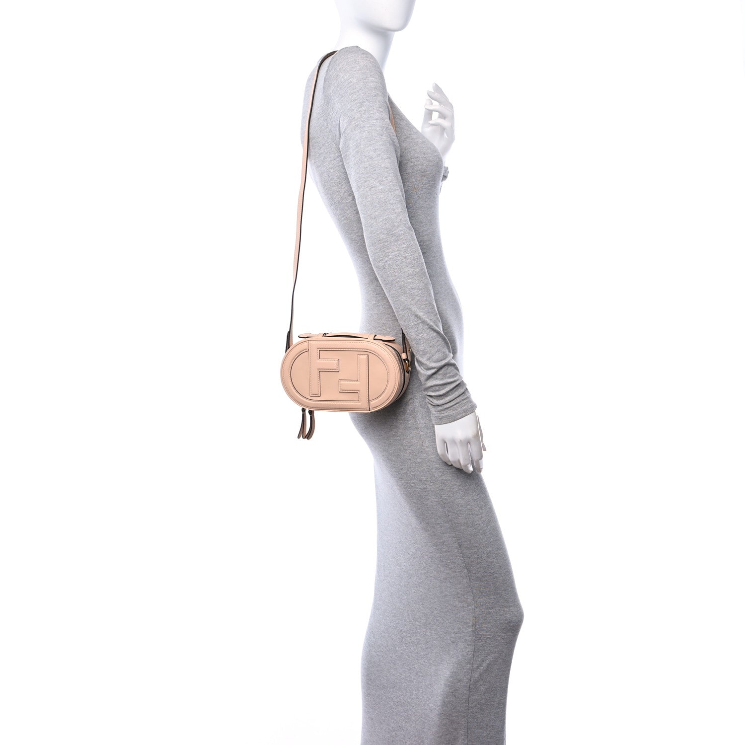 Fendi Vitello Grace Matte O'Lock Mini Camera Case Light Rose 2 of 10