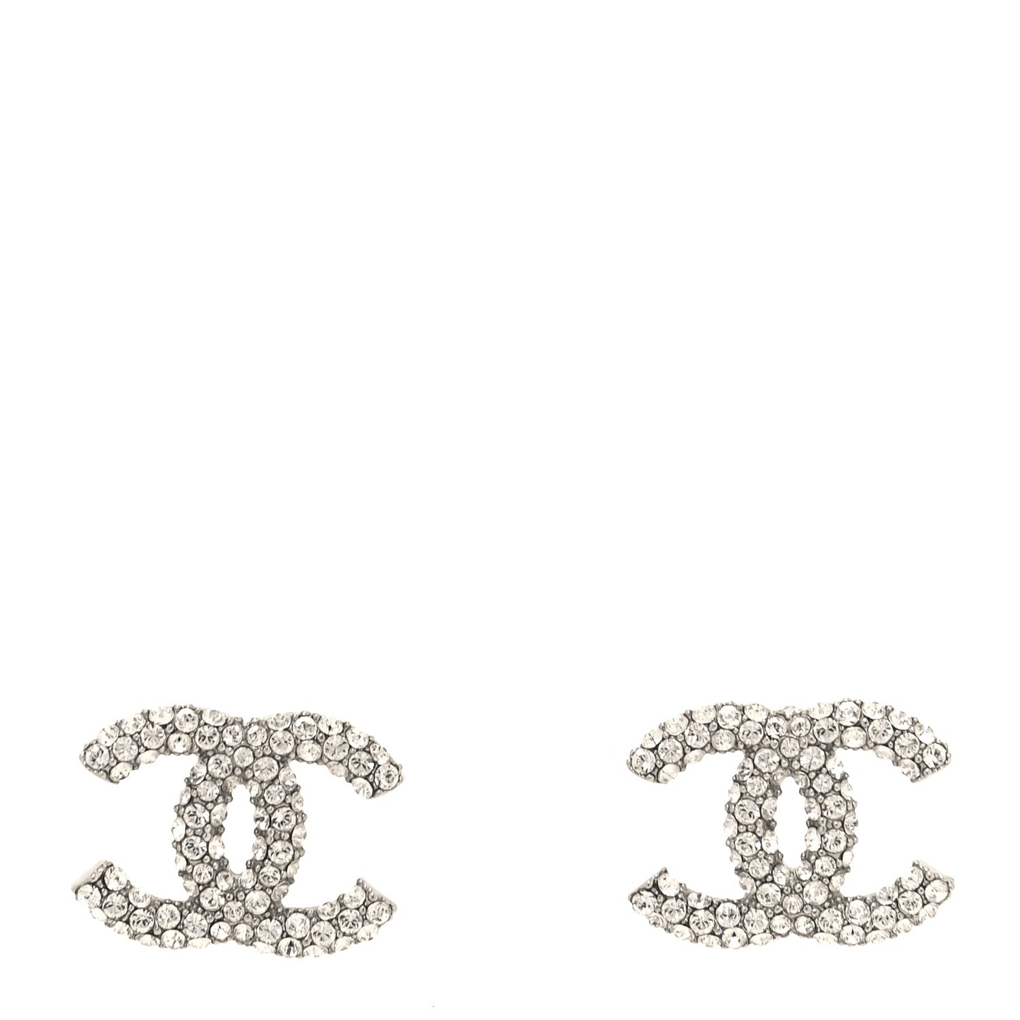 Crystal Palais Garnier CC Earrings Silver