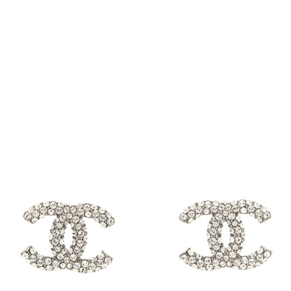 Chanel Crystal Palais Garnier CC Earrings Silver 1 of 4