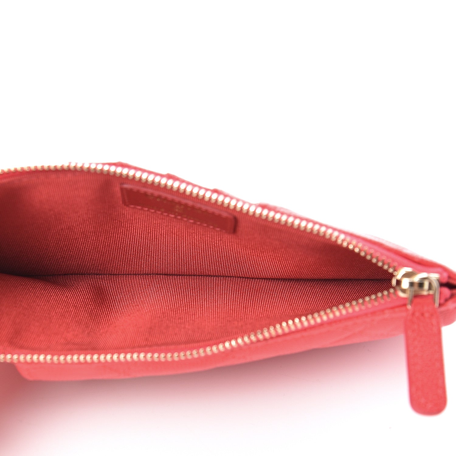 Chanel Caviar Quilted Classic Flat Wallet Pouch Dark Pink 4 of 6