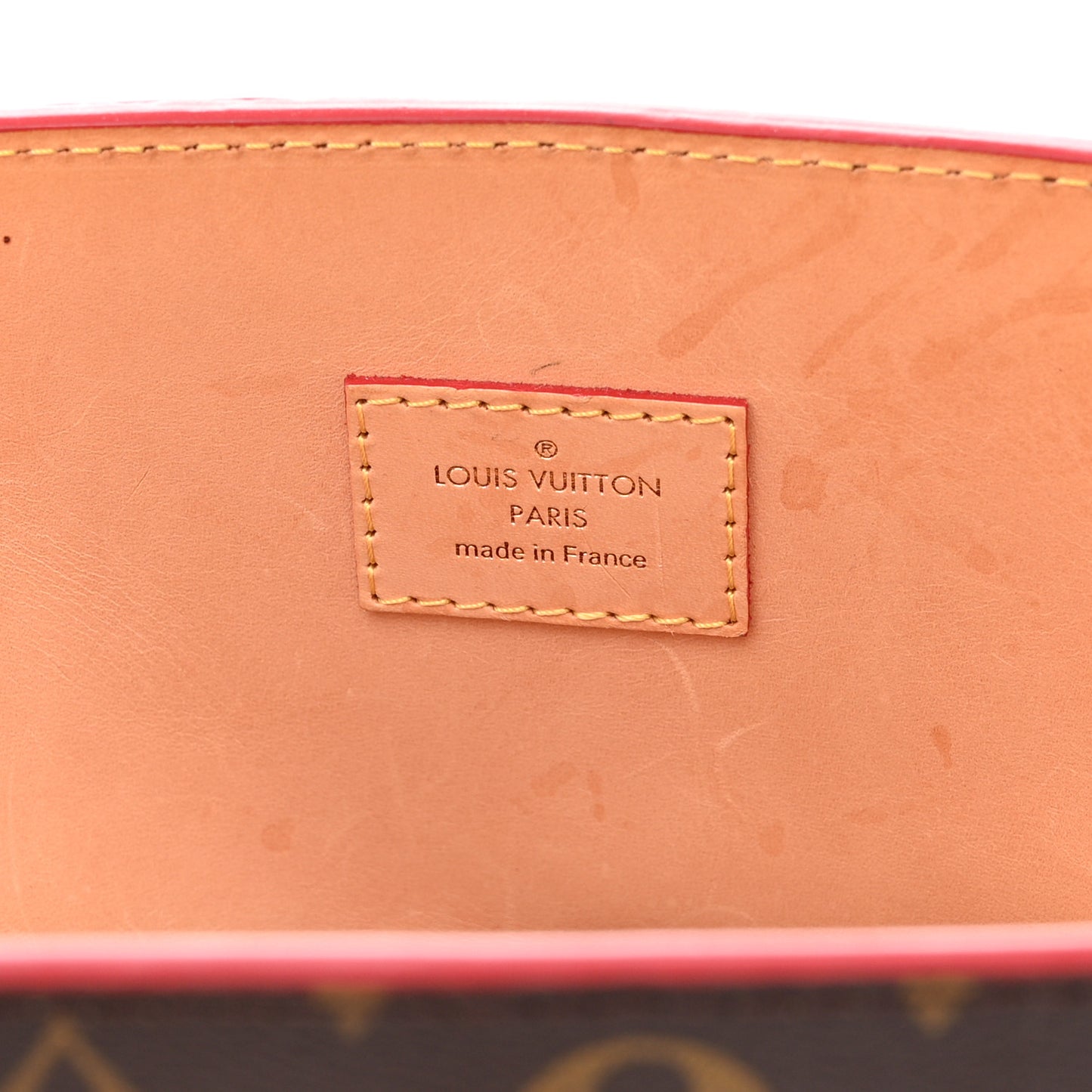 Monogram Calf Hair Spikes Iconoclasts Christian Louboutin Tote Red