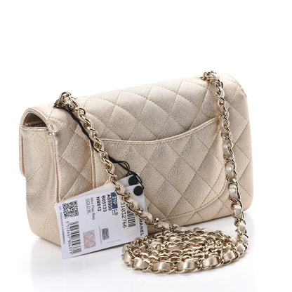 Chanel Metallic Lambskin Quilted Mini Rectangular Flap Gold 3 of 10