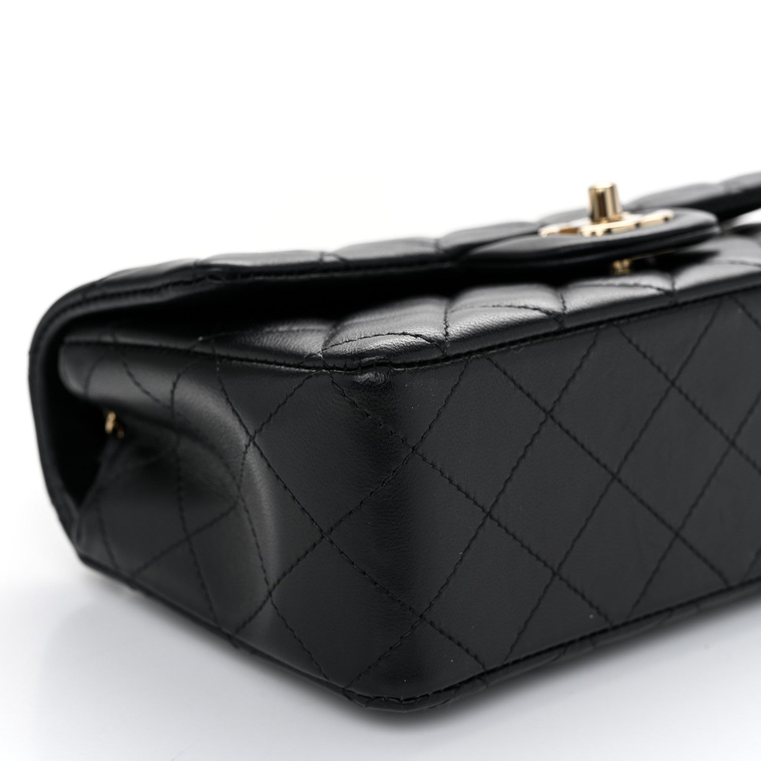 Chanel Lambskin Quilted Mini Rectangular Flap Black 9 of 11