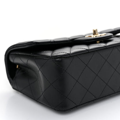 Chanel Lambskin Quilted Mini Rectangular Flap Black 9 of 11