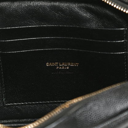 Saint Laurent Grain De Poudre Matelasse Monogram Mini Lou Camera Bag Black 6 of 11