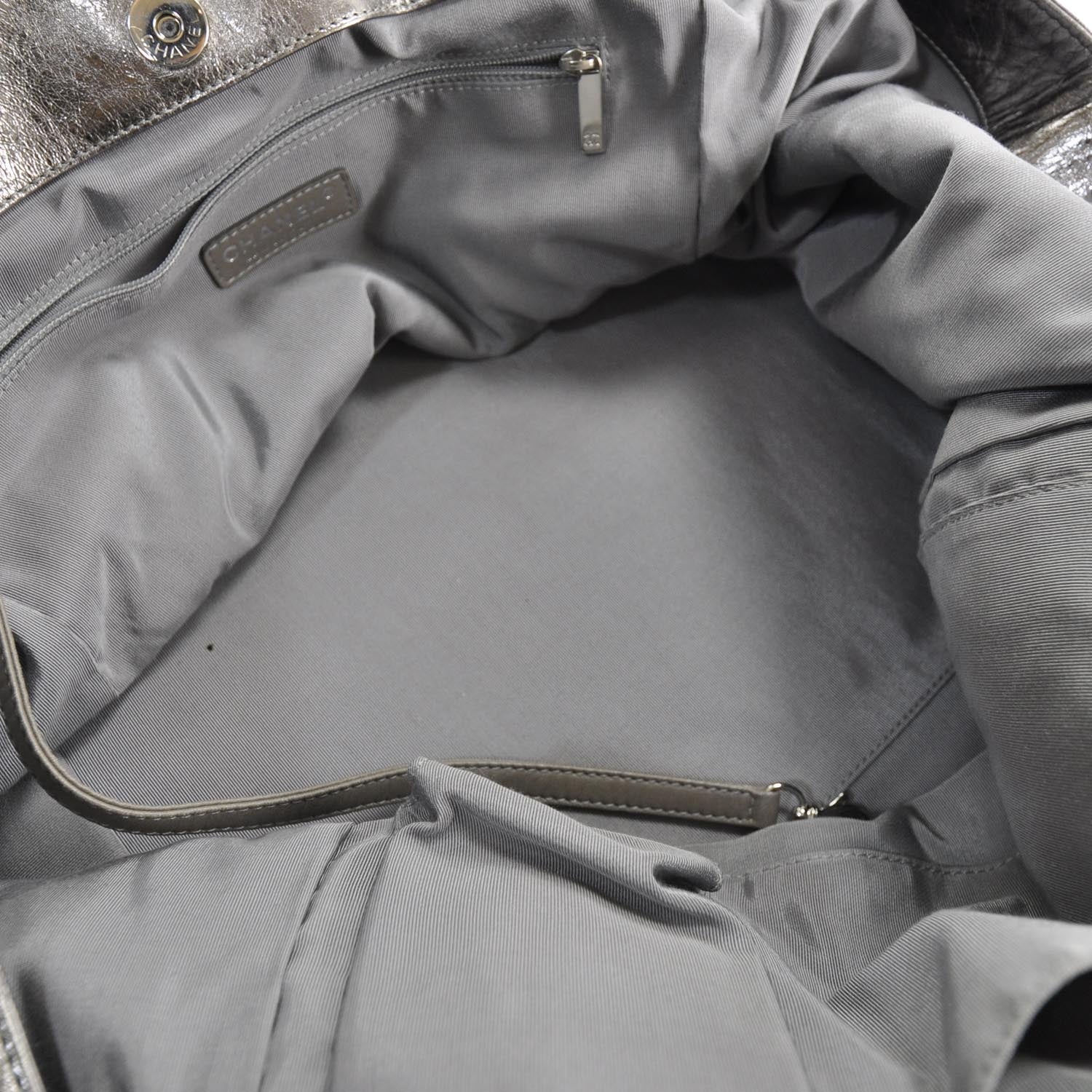 Chanel Leather XL Modern Chain Tote Metallic 7 of 11