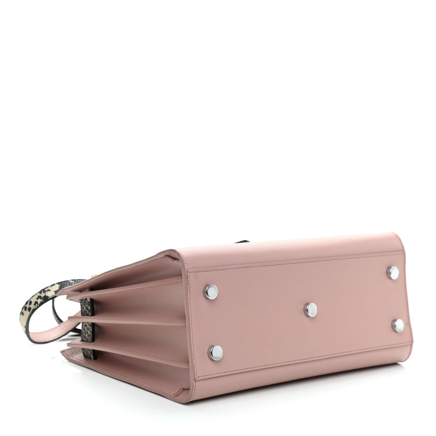 Calfskin Embossed Python Baby Sac De Jour Powder Pink