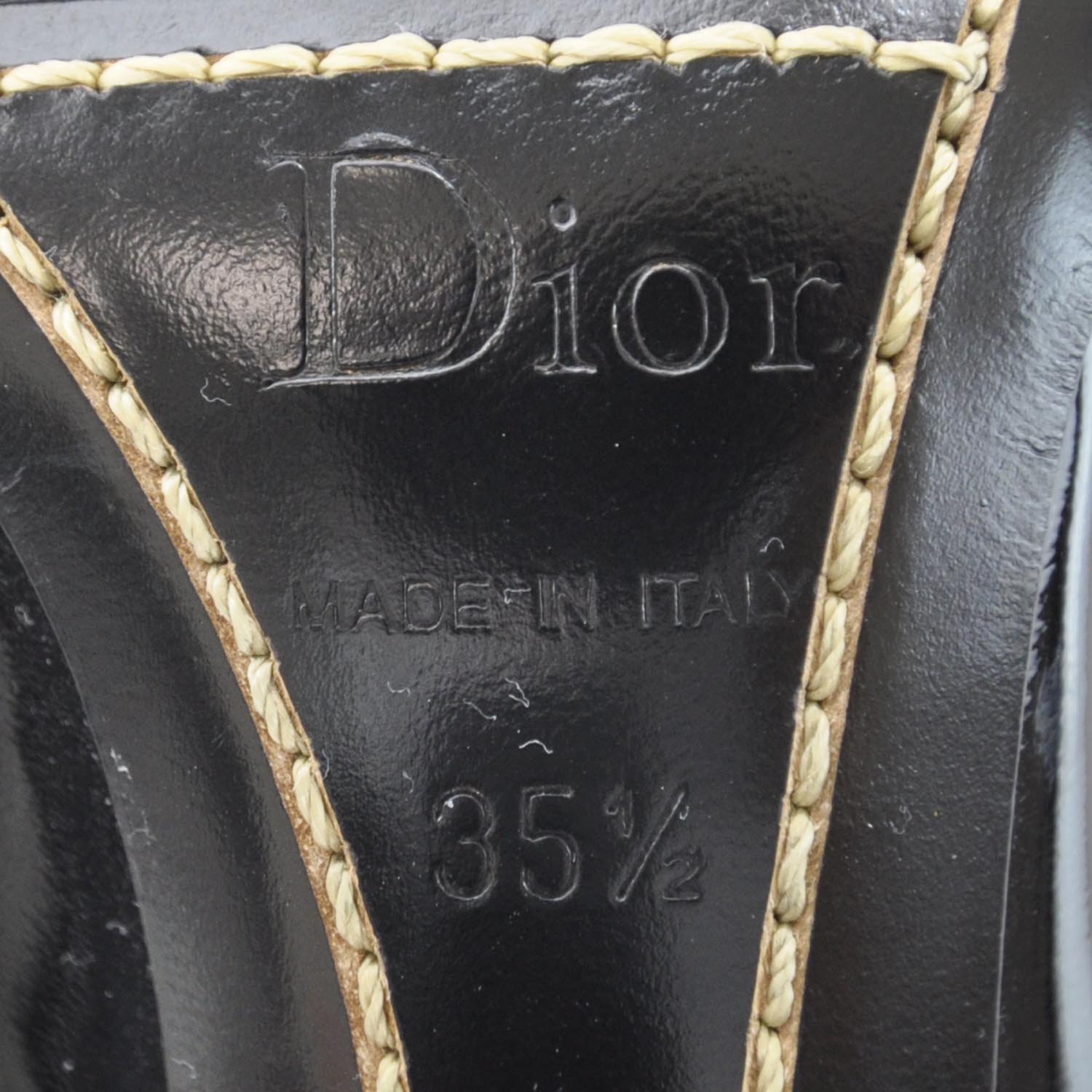 Christian Dior Patent Leather Heels 35.5 Black 5 of 8