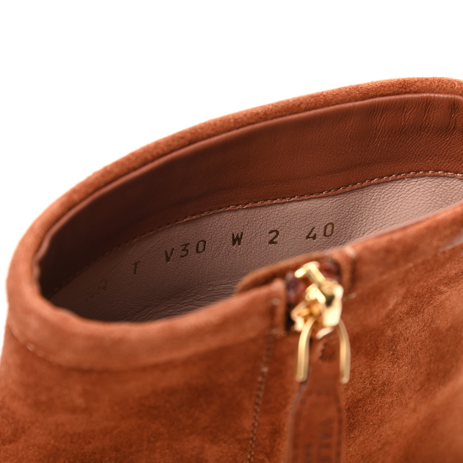 Valentino Garavani Suede VLogo Side Zip 45mm Ankle Boots 40 Bright Cognac 8 of 8