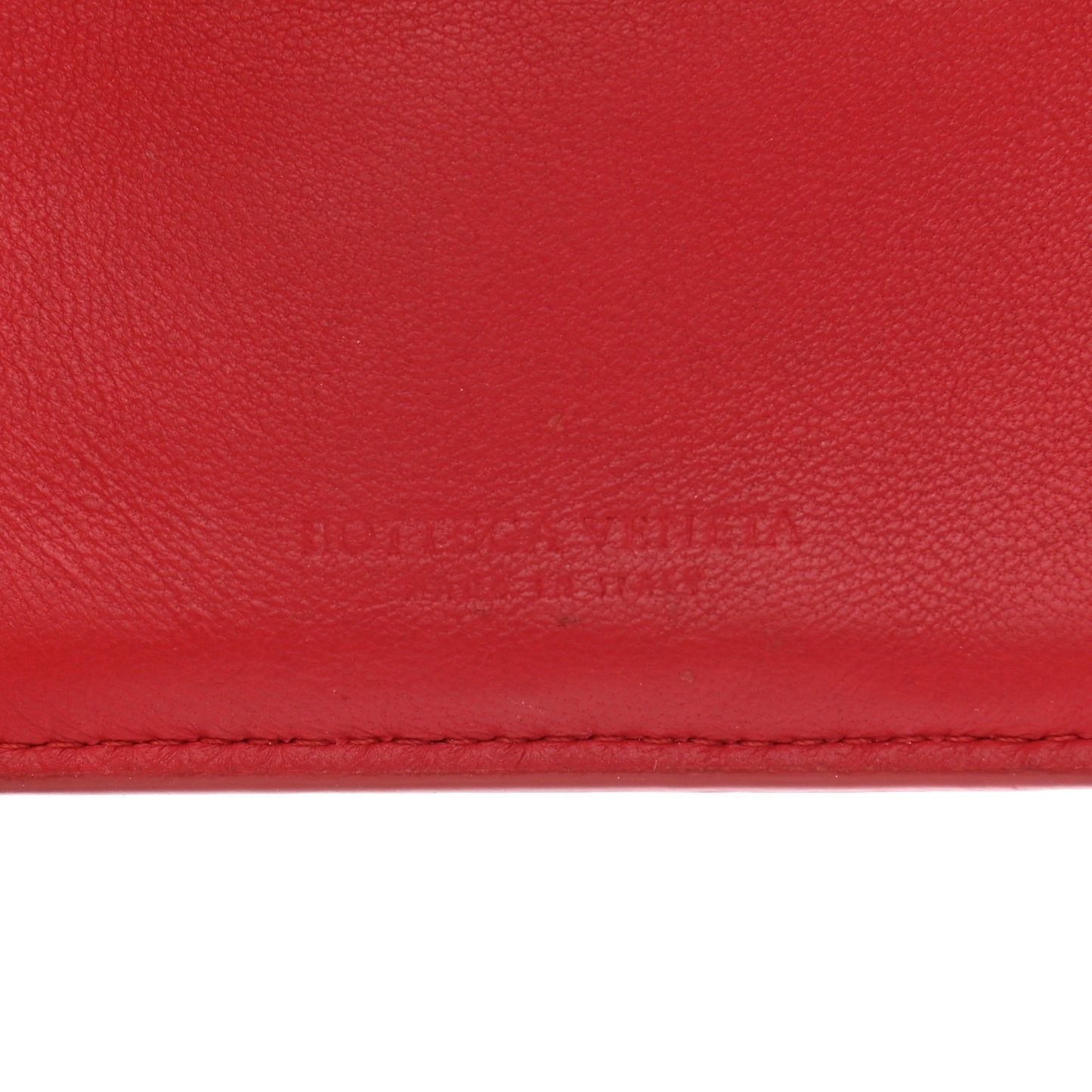 Nappa Maxi Intrecciato Card Holder Red