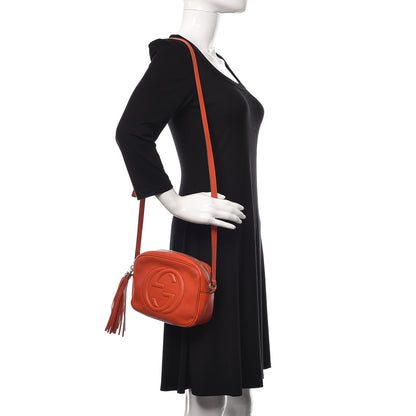 Gucci Pebbled Calfskin Small Soho Disco Bag Sun Orange 2 of 14