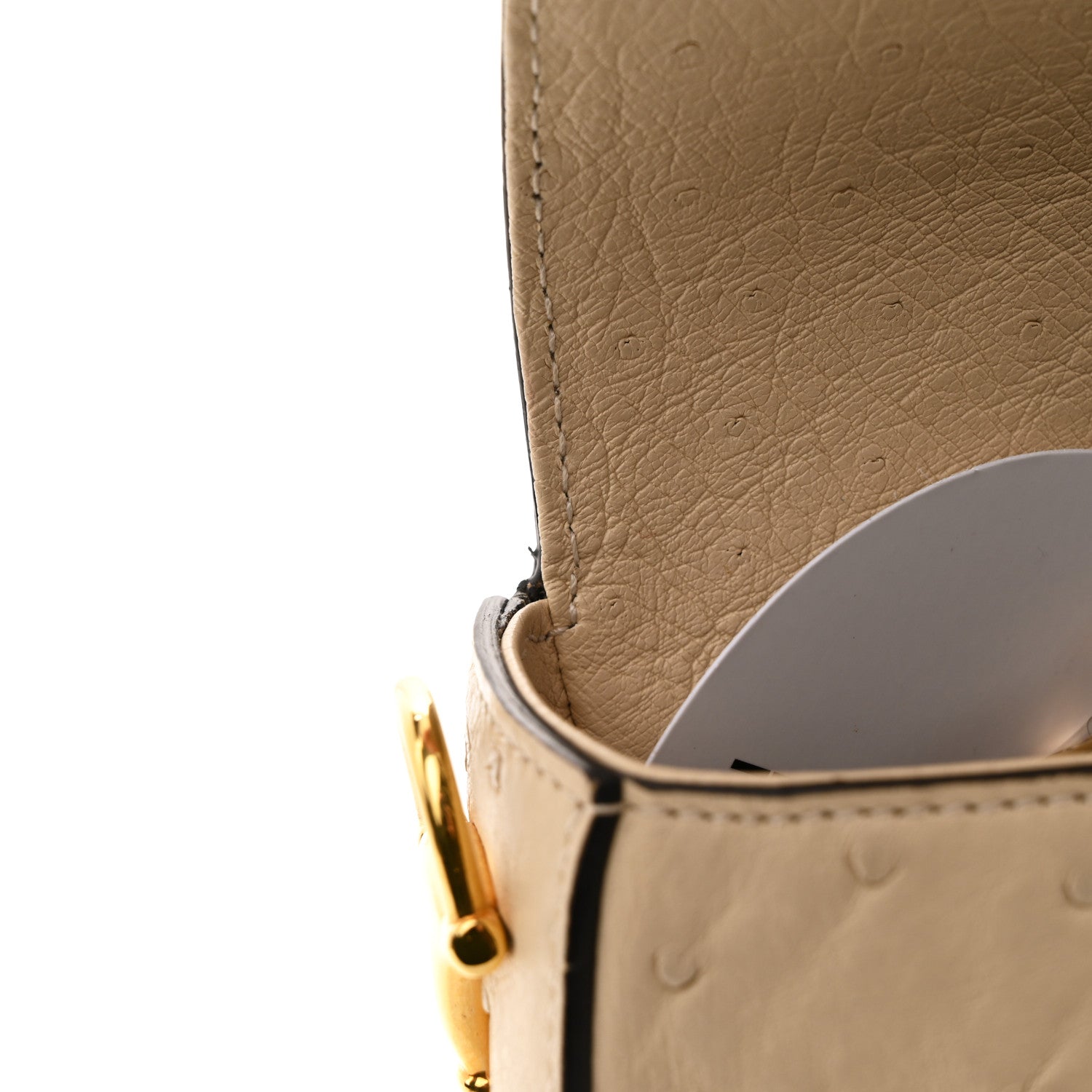 Gucci Ostrich Medium Horsebit 1955 Shoulder Bag White 12 of 12