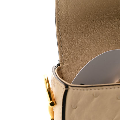 Gucci Ostrich Medium Horsebit 1955 Shoulder Bag White 12 of 12