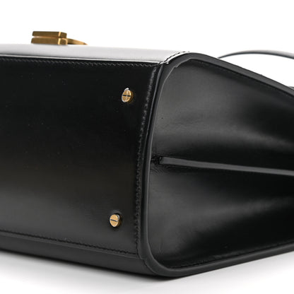 Saint Laurent Smooth Calfskin Medium Classic Monogram Cassandra Top Handle Black Rouge Legion 10 of 14