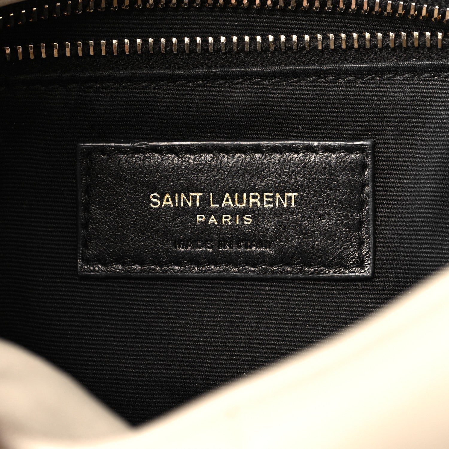 Saint Laurent Lambskin Quilted Small Loulou Puffer Monogram Chain Satchel Blanc Vintage 6 of 16