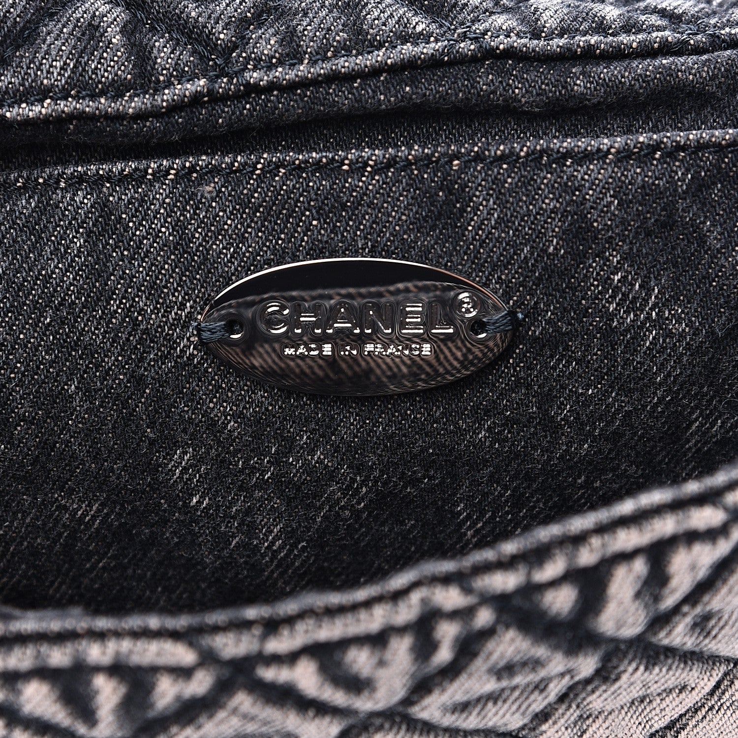 Chanel Washed Denim Quilted Small Denimpression Flap Light Pink Black 6 of 11