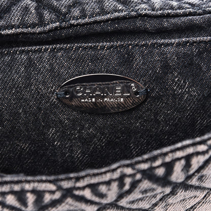 Chanel Washed Denim Quilted Small Denimpression Flap Light Pink Black 6 of 11