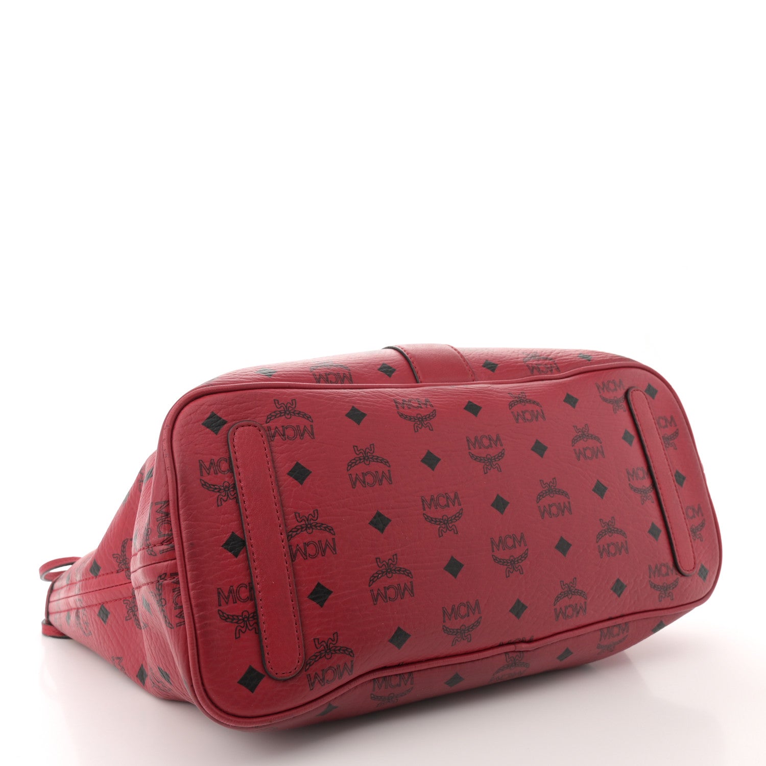 MCM Visetos Medium Liz Reversible Shopper Tote Ruby Red 7 of 26