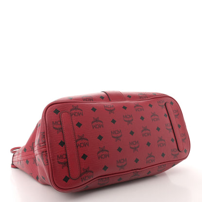 MCM Visetos Medium Liz Reversible Shopper Tote Ruby Red 7 of 26