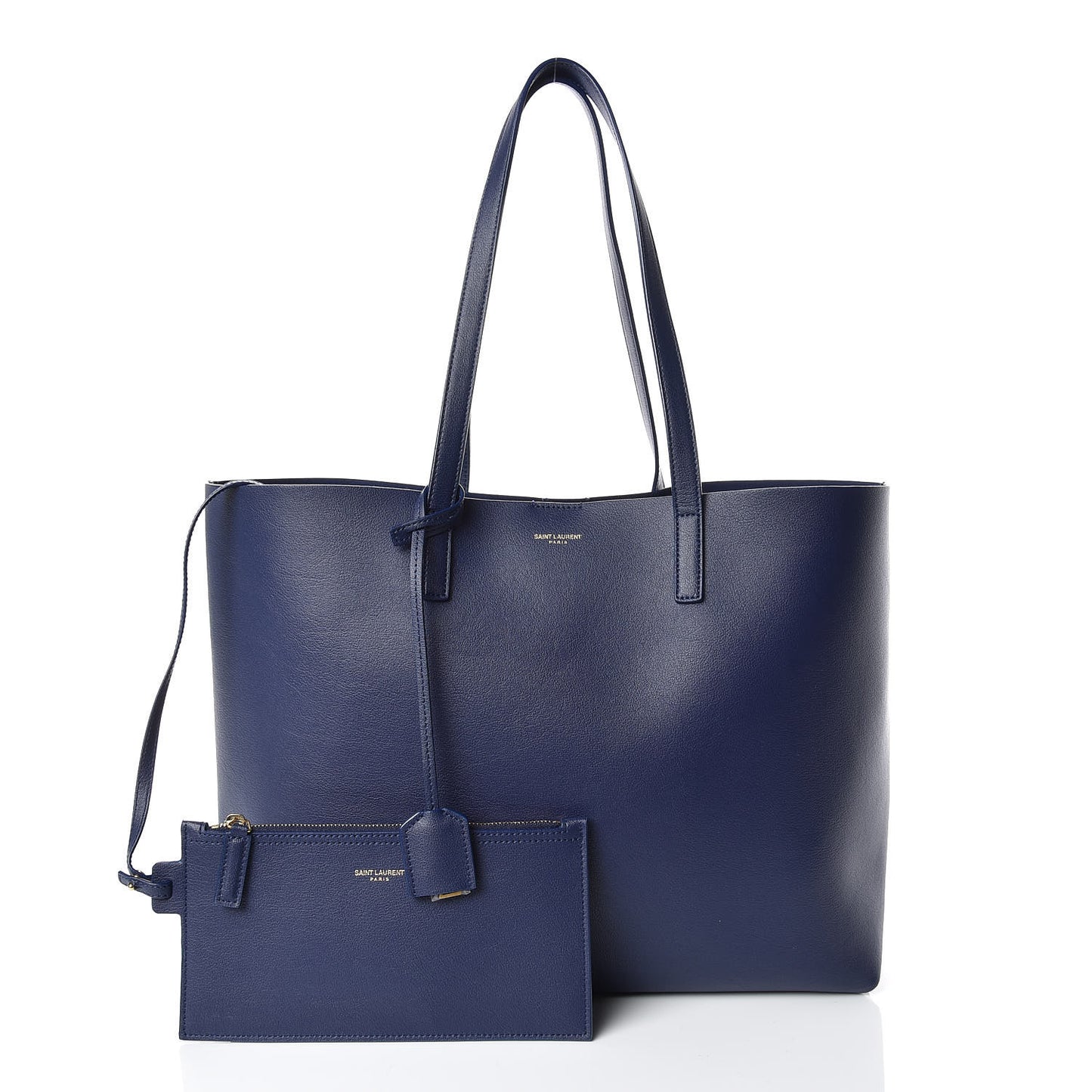 Calfskin Large Shopping Tote Saphir