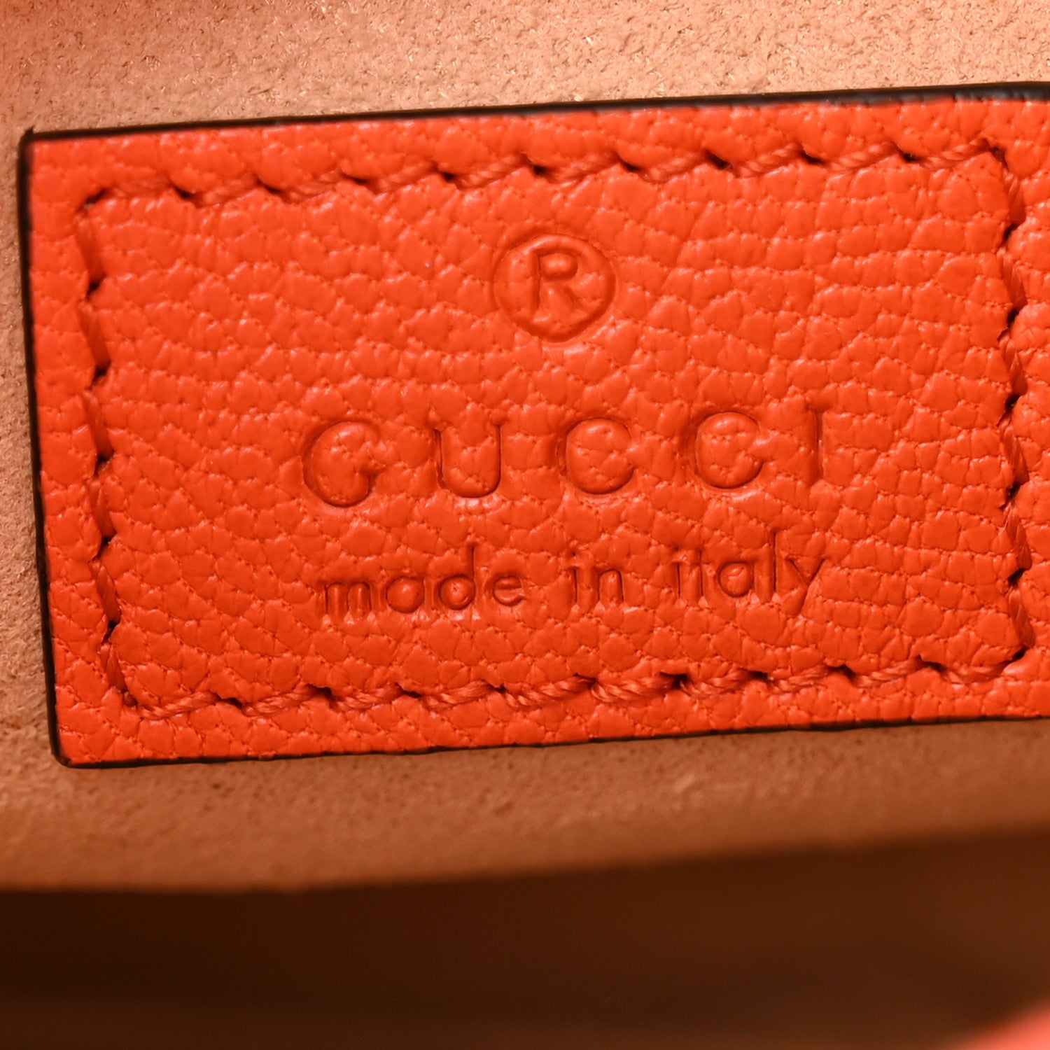 Gucci Goatskin Mini Aphrodite Shoulder Bag Orange 6 of 11