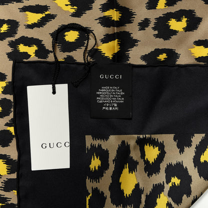 Gucci Silk Leopard Print Scarf 3 of 4