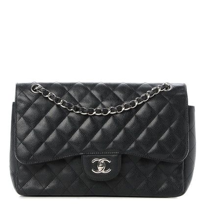 Chanel Caviar Quilted Jumbo Double Flap Black 1 of 8