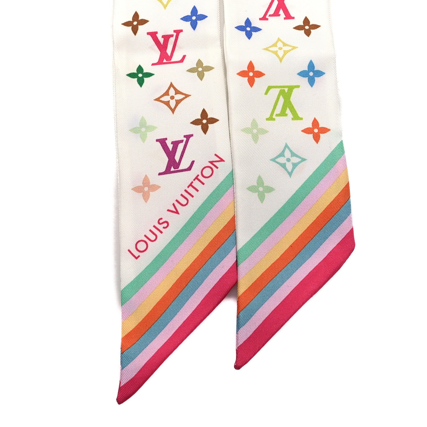 Louis Vuitton LV X TM Silk Monogram Multicolor BB Bandeau White 3 of 8