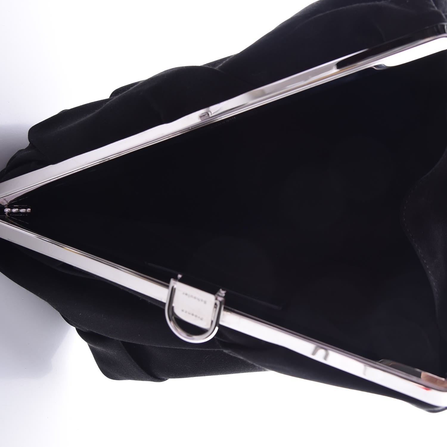 Proenza Schouler Satin Ruffle Frame Clutch Black 5 of 8