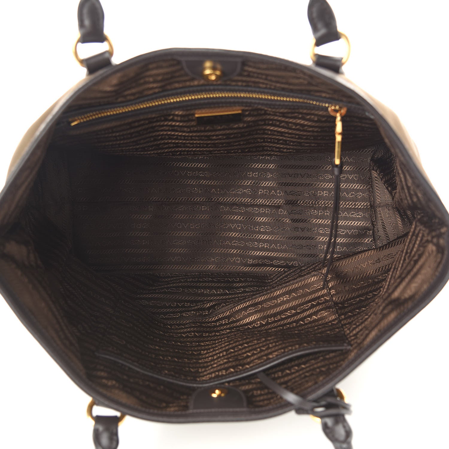 Prada Tessuto Nylon Soft Calf Shopping Tote Mimetico 5 of 9