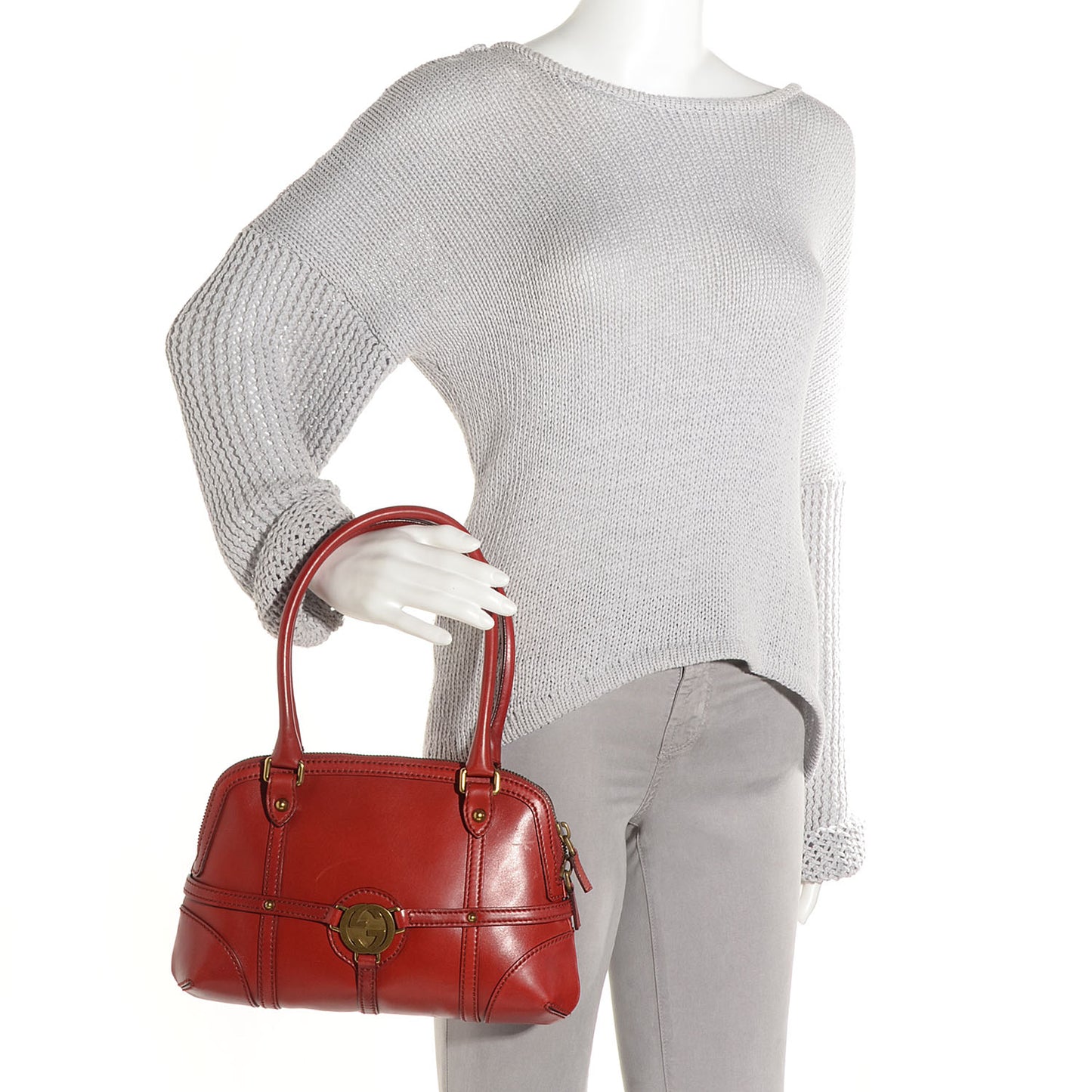 Leather Reins Bag Red